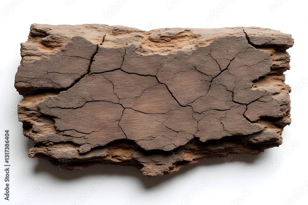 Obraz premium Dried Wood Slab Texture with Deep Cracks Close-up
