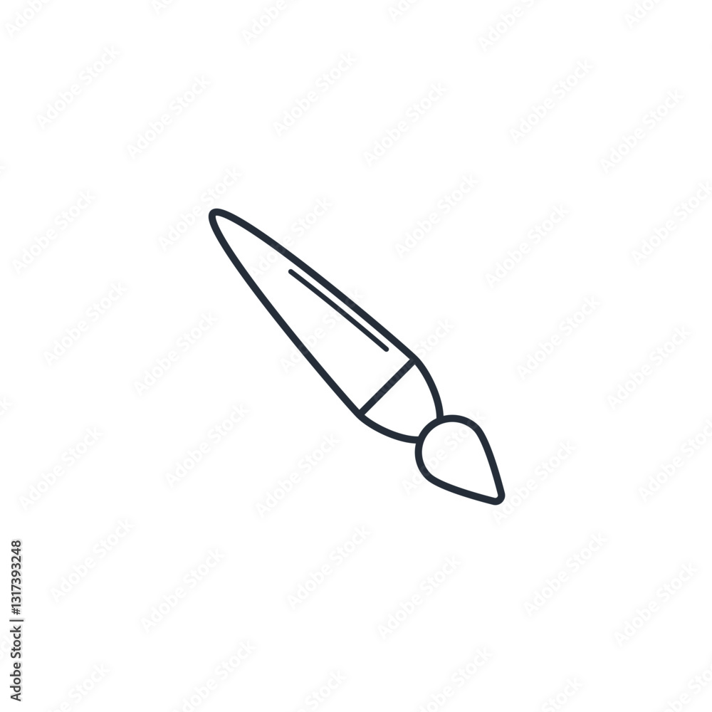 Paintbrush icon symbol vector sign isolated on white background illustration for graphic and web design Paintbrush icon symbol vector sign isolated on white background illustration for graphic and web design