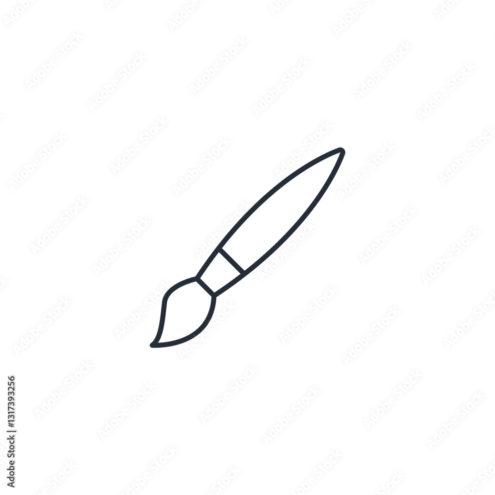Paintbrush icon symbol vector sign isolated on white background illustration for graphic and web design Paintbrush icon symbol vector sign isolated on white background illustration for graphic and web design