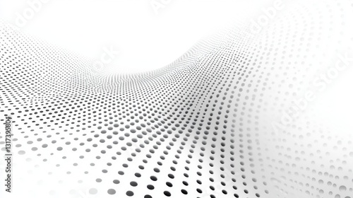 Abstract wave pattern with dots creating dynamic motion effect