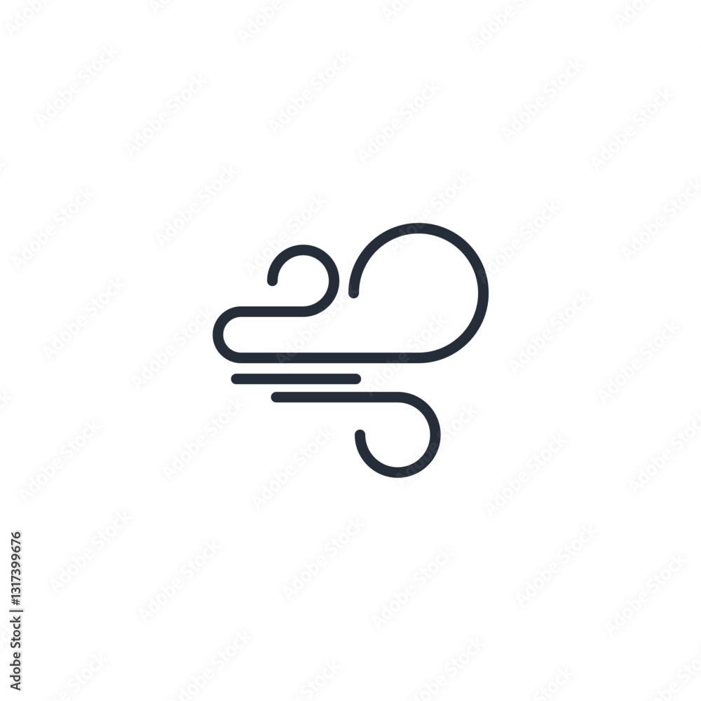 Wind icon symbol vector sign isolated on white background illustration for graphic and web design Wind icon symbol vector sign isolated on white background illustration for graphic and web design