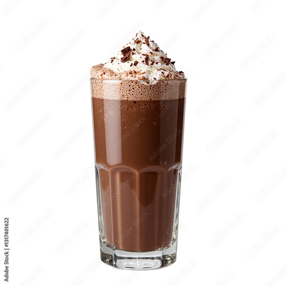 Indulge in a glass of dark chocolate milk topped with whipped cream and chocolate shavings Rich creamy and decadent a comforting treat Indulge in a glass of dark chocolate milk topped with whipped cream and chocolate shavings Rich creamy and decadent a comforting treat