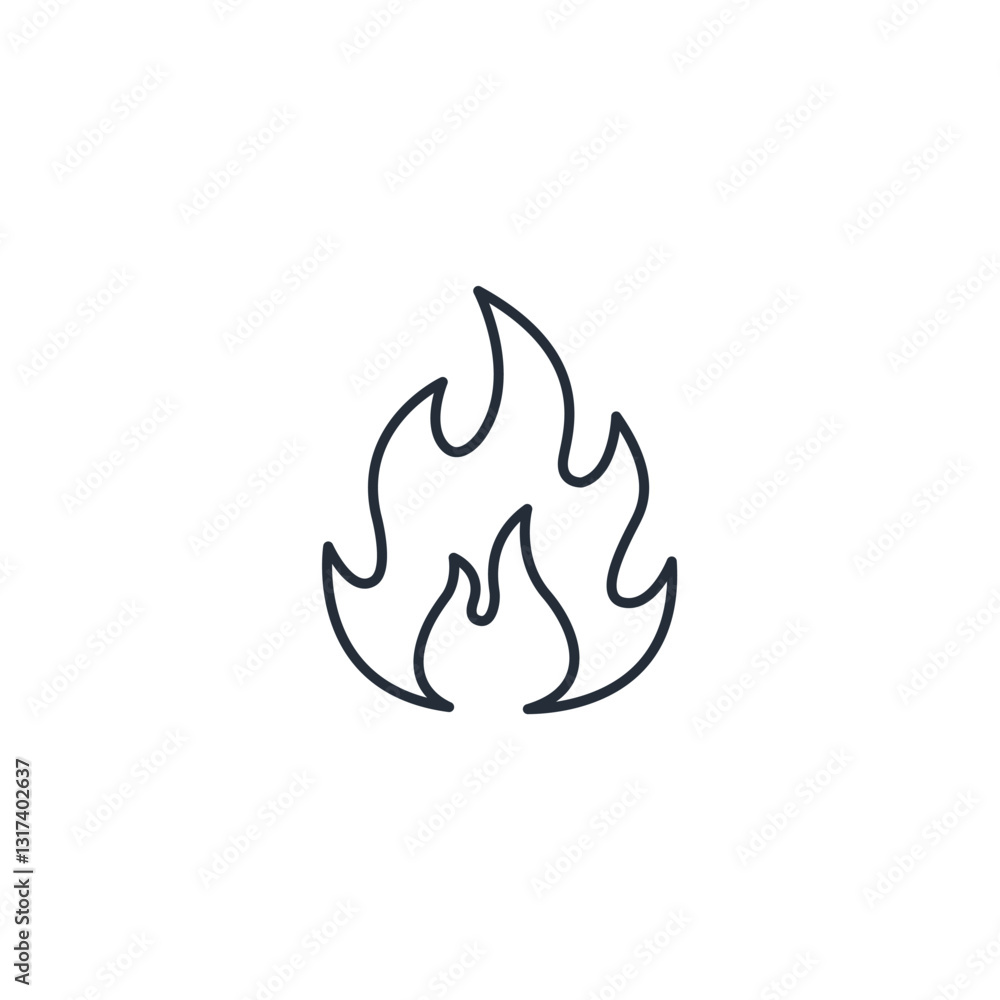 Fire flame icon symbol vector sign isolated on white background illustration for graphic and web design Fire flame icon symbol vector sign isolated on white background illustration for graphic and web design
