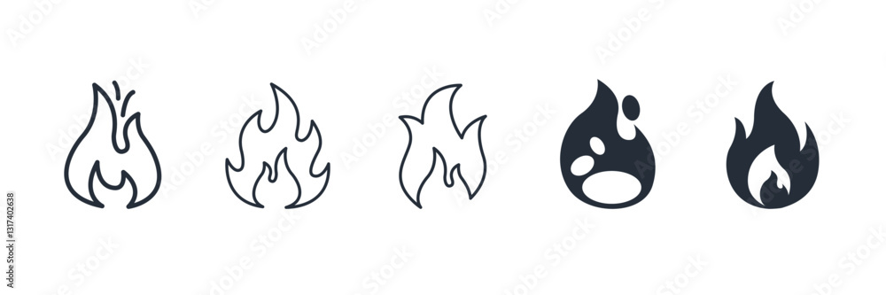 Fire flame icon symbol vector sign isolated on white background illustration for graphic and web design Fire flame icon symbol vector sign isolated on white background illustration for graphic and web design