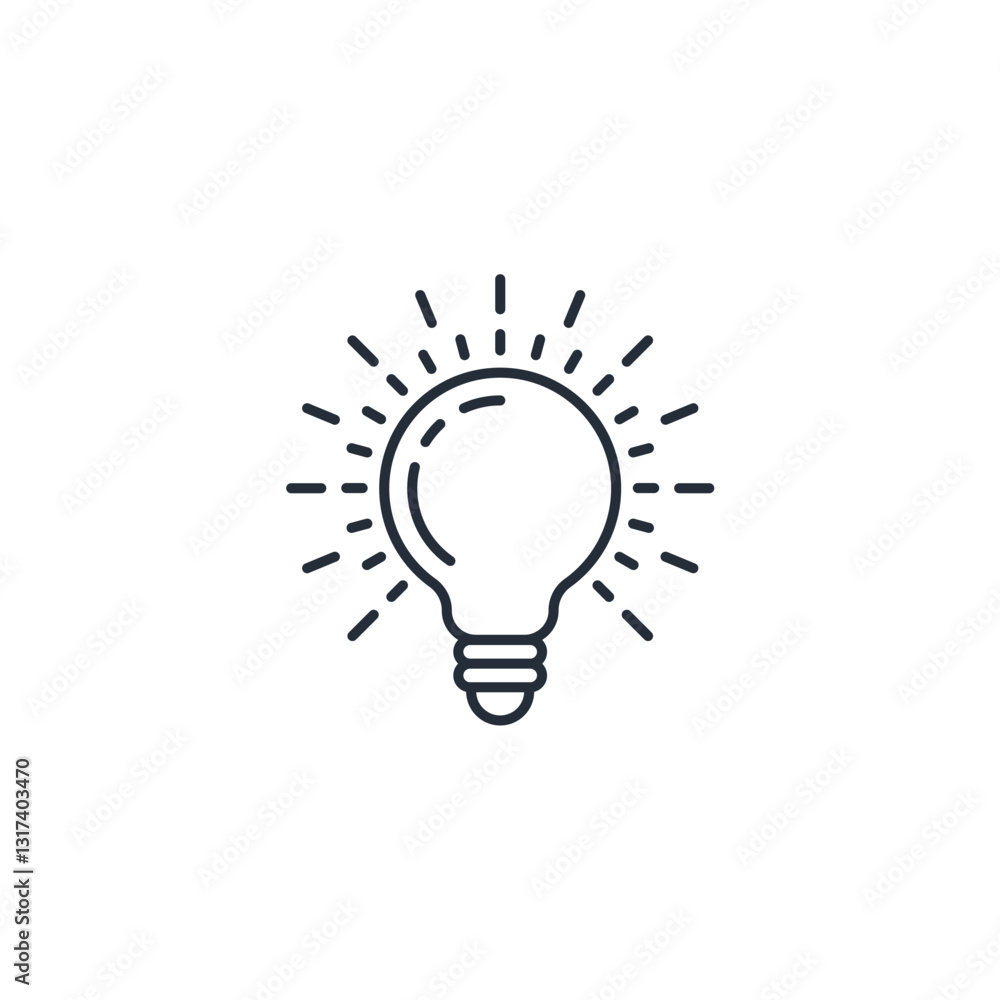 Light Bulb icon symbol vector sign isolated on white background illustration for graphic and web design Light Bulb icon symbol vector sign isolated on white background illustration for graphic and web design