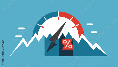 Interest Rate Gauge A gauge or meter displaying various interest rates highlighting the Debt Avalanche ods emphasis on paying off the highest interest debt first.