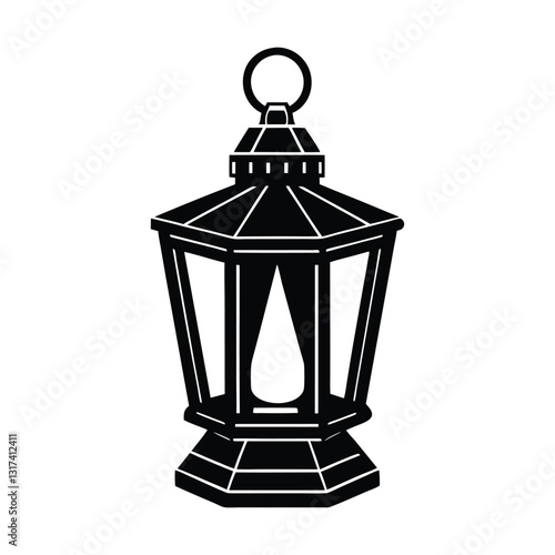 lantern of a silhouette art