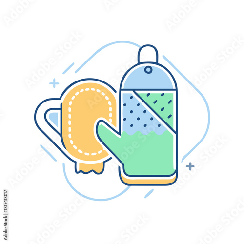 Pot holder icon, symbolizing safety, kitchen, and cooking