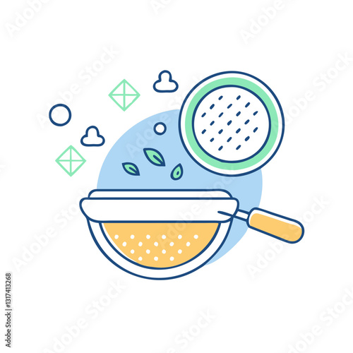 Sieve icon, symbolizing cooking, kitchen, and filtration