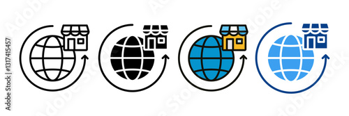 Franchise Expansion Icon Set Multiple Style Collection