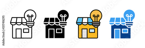 Franchise Innovation Icon Set Multiple Style Collection