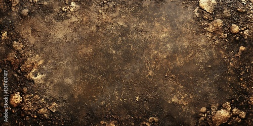 Dark brown soil texture background