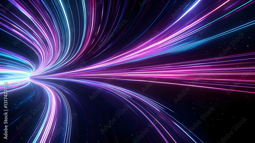 Vivid Blue And Pink Light Streaks Converging In A Dark Space Abstract Digital Art Background Vivid Blue And Pink Light Streaks Converging In A Dark Space Abstract Digital Art Background
