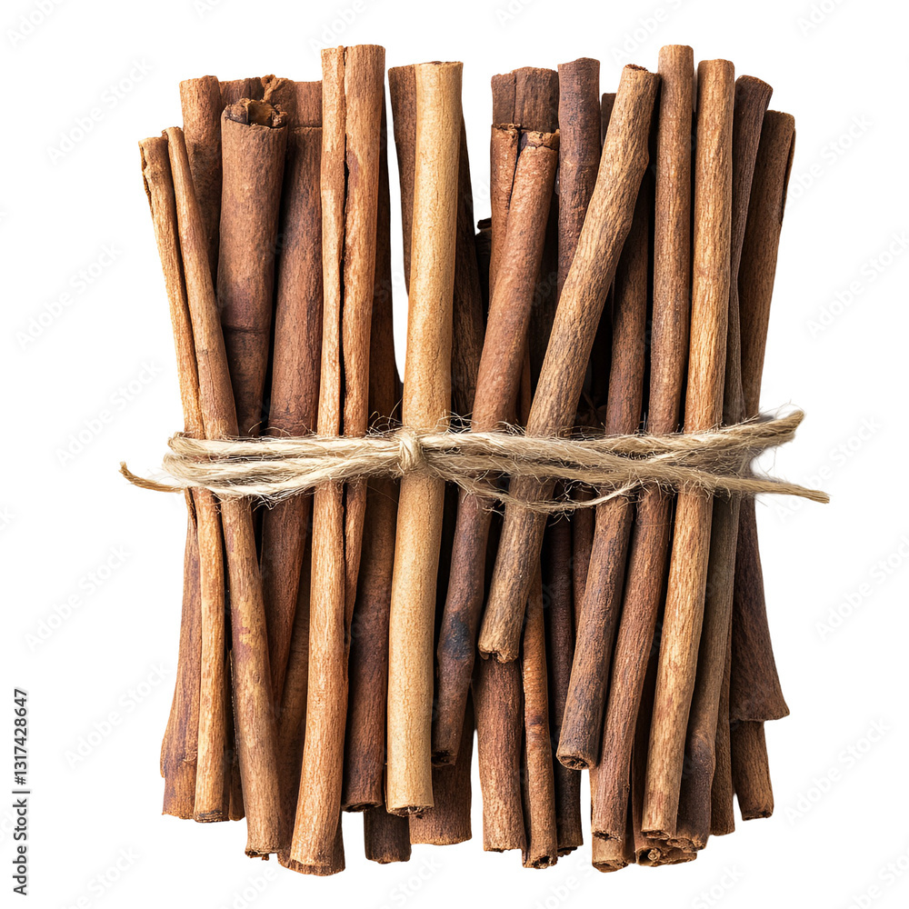 Cinnamon sticks isolated on transparent background Cinnamon sticks isolated on transparent background