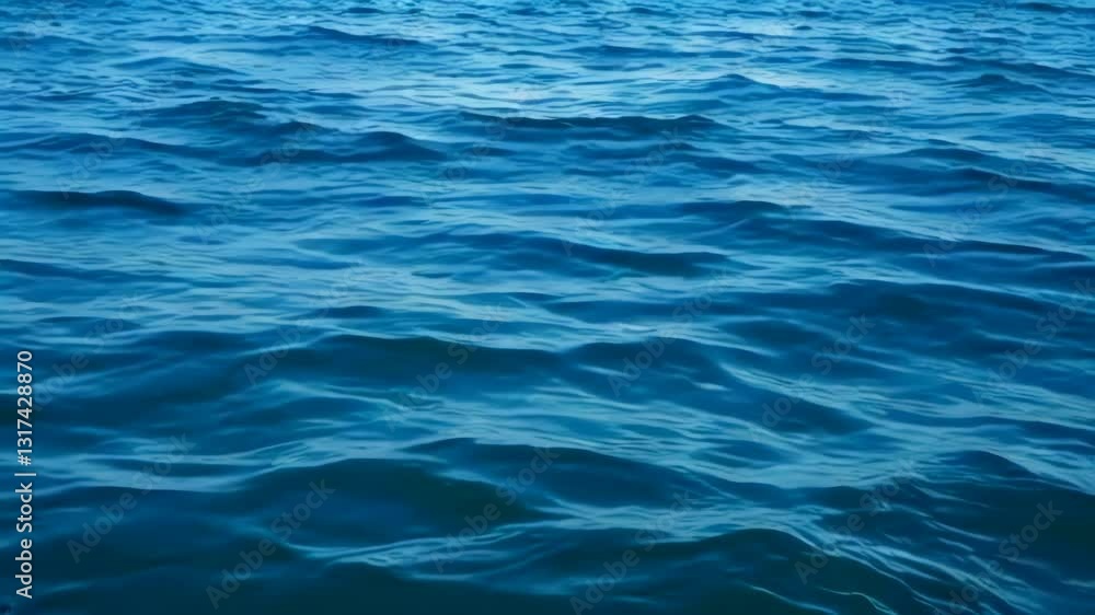Dark blue ocean water with gentle waves and ripples. Dark blue ocean water with gentle waves and ripples.
