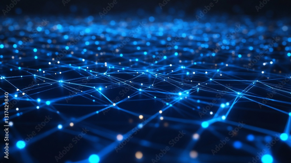 Abstract Network Connection Digital Technology Global Network System Data Communication Illustration