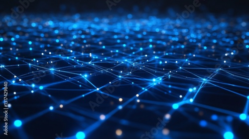 Obraz na płótnie Abstract Network Connection Digital Technology Global Network System Data Communication Illustration w salonie