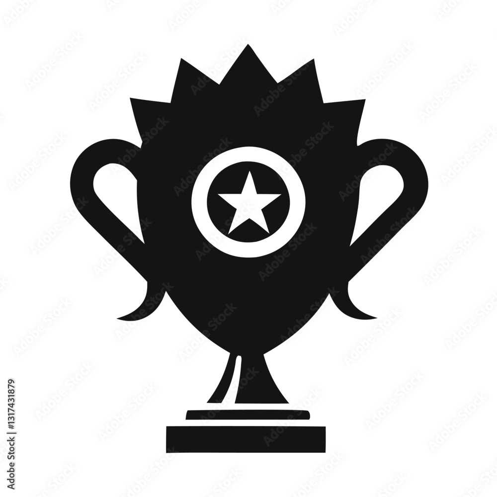 Black and white trophy icon for design Black and white trophy icon for design