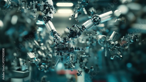 Complex Automated Robotic System Assembling Advanced Technology Component