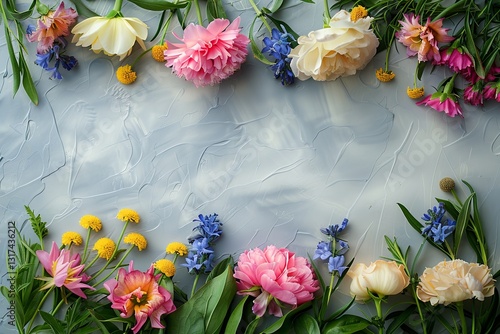 Elegant Floral Frame With Tulips
