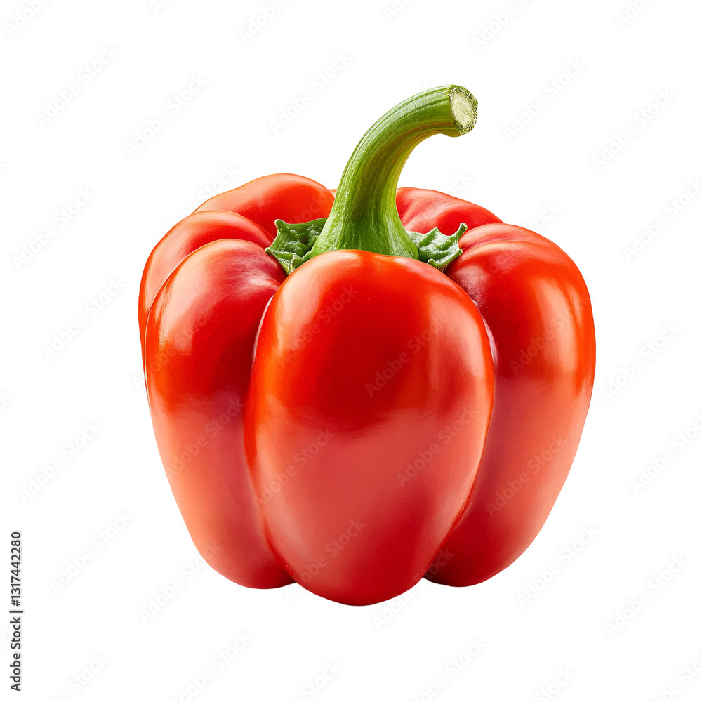 Vibrant Red Bell Pepper, Fresh Produce, Healthy Eating, Culinary Ingredient Vibrant Red Bell Pepper, Fresh Produce, Healthy Eating, Culinary Ingredient