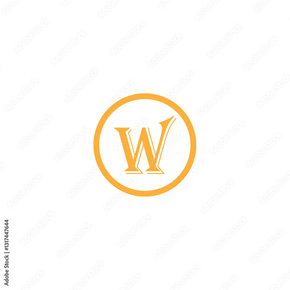 W icon in vector W icon in vector