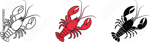lobster icon symbol template for graphic and web design collection logo vector illustration