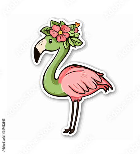 Flamingo Bird Mascotb 