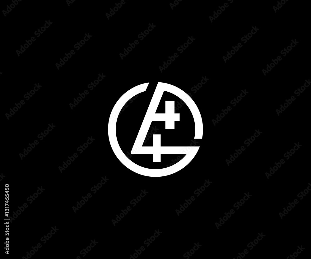 44 letter simple clean logo design 44 letter simple clean logo design