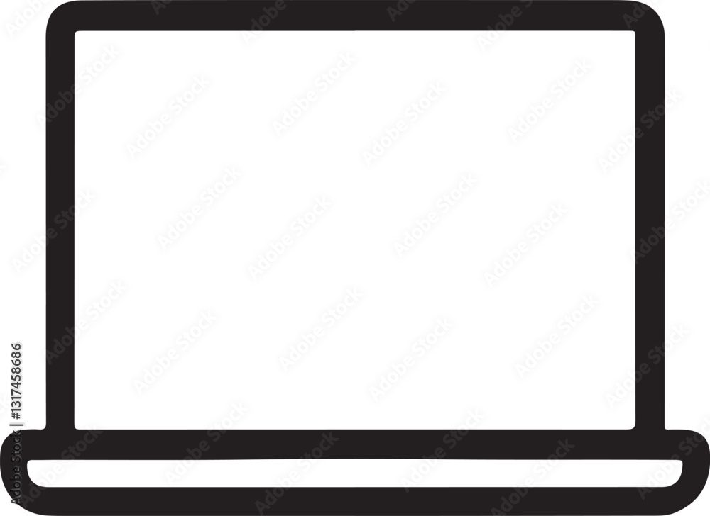 laptop icon flat and minimal vector art illustration on a white background.
laptop icon flat and minimal vector art illustration on a white background.