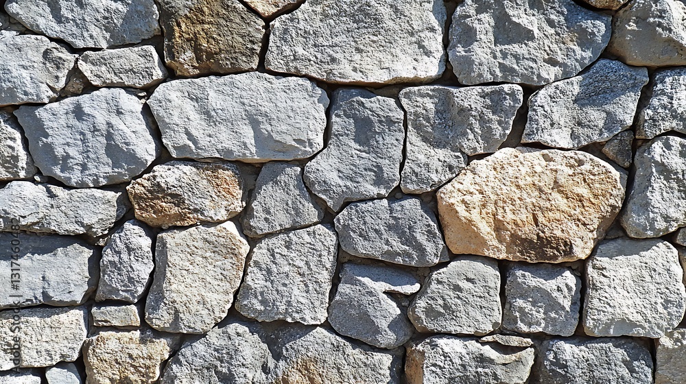 Sunlit stone wall texture, outdoor background Sunlit stone wall texture, outdoor background