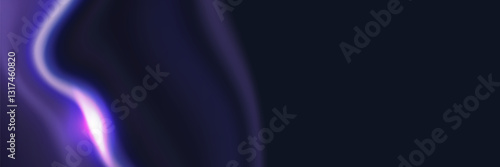 Lines in the shape of a comet against a dark background. Illustration of high speed concept. Motion light effect for banners