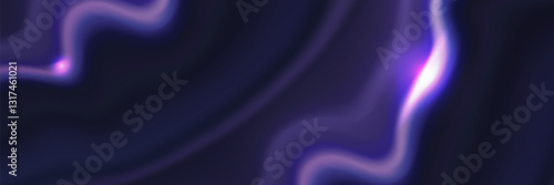 Lines in the shape of a comet against a dark background. Illustration of high speed concept. Motion light effect for banners