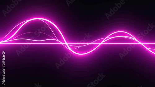 Vibrant Pink Wave Pattern on Dark Background for Modern Design