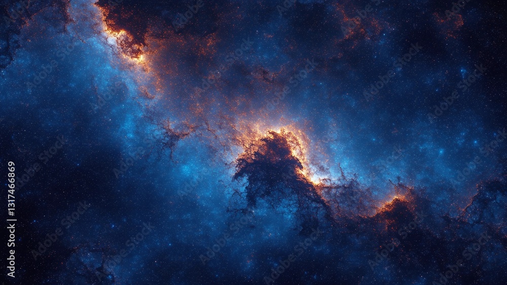 Fototapeta premium Mystical Cosmic Galaxy Dust Texture