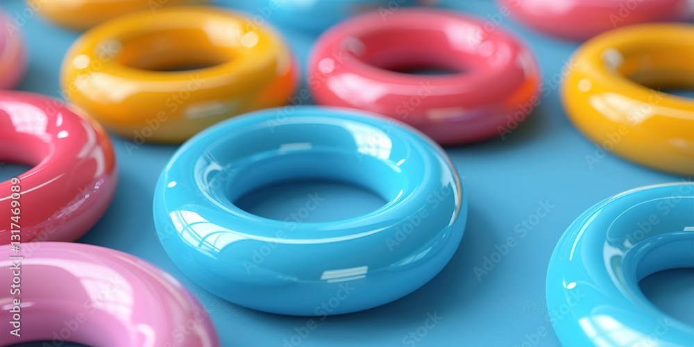 colorful plastic rings colorful plastic rings