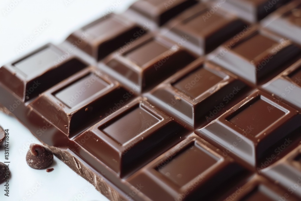 Stack of milk chocolate bars on white surface. Neural network AI generated Stack of milk chocolate bars on white surface. Neural network AI generated
