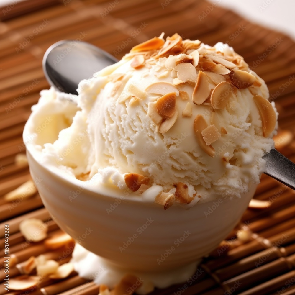 Coconut Macadamia Ice Cream, Tropical and Nutty Coconut Macadamia Ice Cream, Tropical and Nutty
