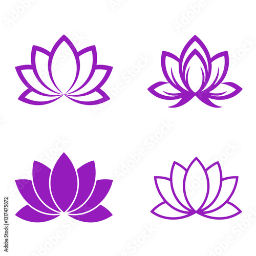 Icon minimalist lotus blossom