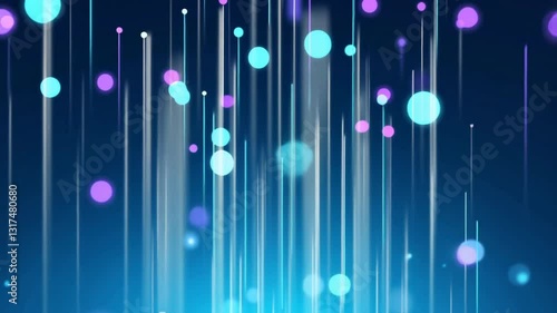 Vibrant Abstract Background with Colorful Light Trails and Bokeh