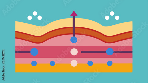 Skin Layer Diagram A crosssection of with arrows indicating the tration of nanoparticles through the epidermis and into deeper layers.