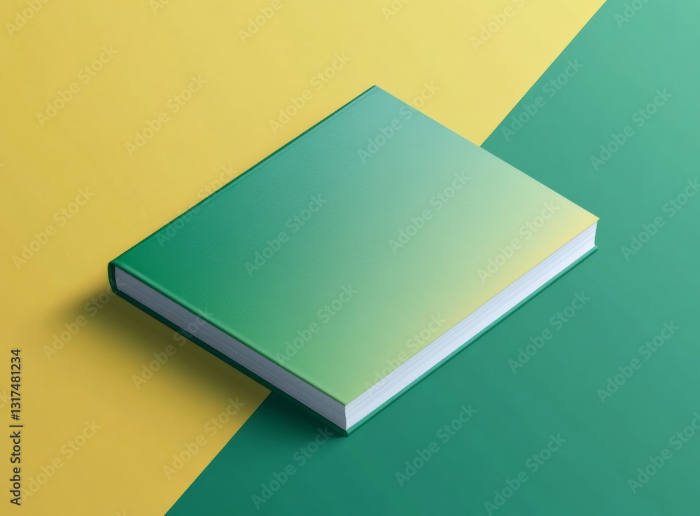 Fototapeta premium Minimalist Green Gradient Cover Design Template Set