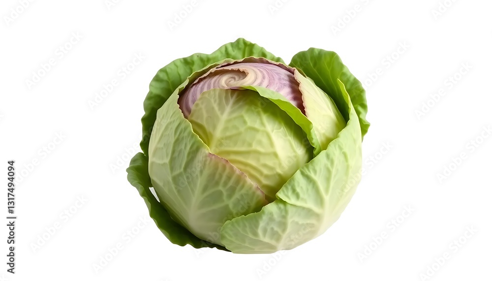 Fototapeta premium cabbage isolated on White Background cutout