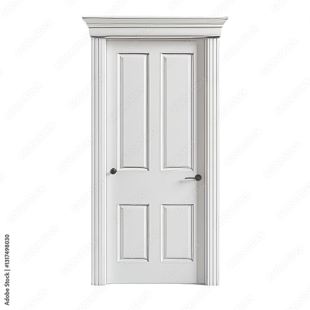 white door isolated on transparent background white door isolated on transparent background