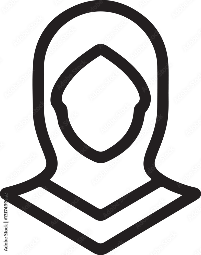 hijab logo flat and minimal vector art illustration on a white background.
hijab logo flat and minimal vector art illustration on a white background.