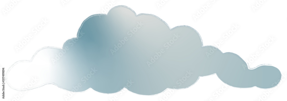 A stylized cloud-shaped mirror with a soft metallic sheen, reflecting light in a subtle gradient of blue and silver tones. The edges are slightly outlined, giving it a delicate yet modern aesthetic. T A stylized cloud-shaped mirror with a soft metallic sheen, reflecting light in a subtle gradient of blue and silver tones. The edges are slightly outlined, giving it a delicate yet modern aesthetic. T