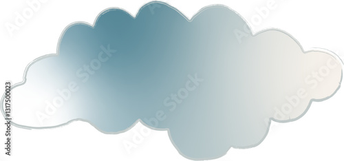 Soft blue cloud with gradient.
