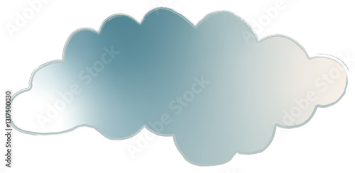 Soft blue cloud with gradient.