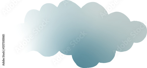 Soft blue cloud with gradient.