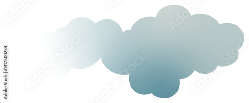 Soft blue cloud with gradient.